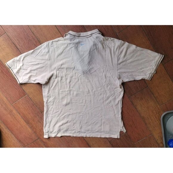 Vintage Nike 1/4 Zip Polo Shirt 90s Size Large Carolina Blue Accent Stripe Logo - Picture 9 of 9